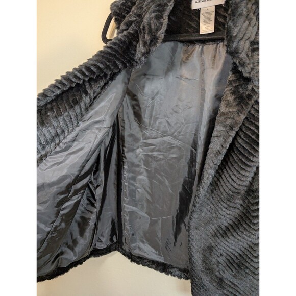 ALFRED DUNNER Vest Women’s Black Soft Faux Fur Lined Pockets Relaxed Fit Large - Picture 5 of 11